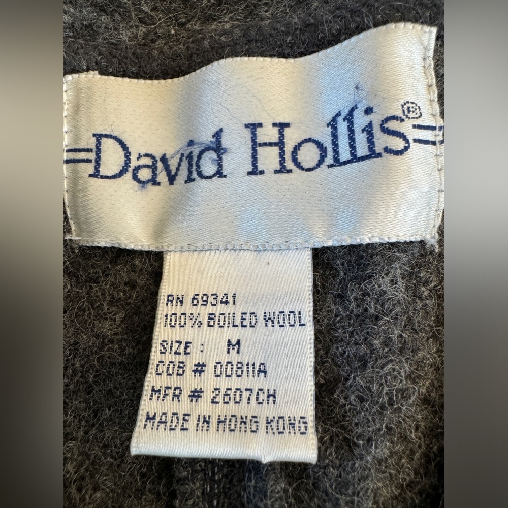David Hollis Womens Bolero Jacket Size Medium Boiled Wool Grey - Picture 9 of 11